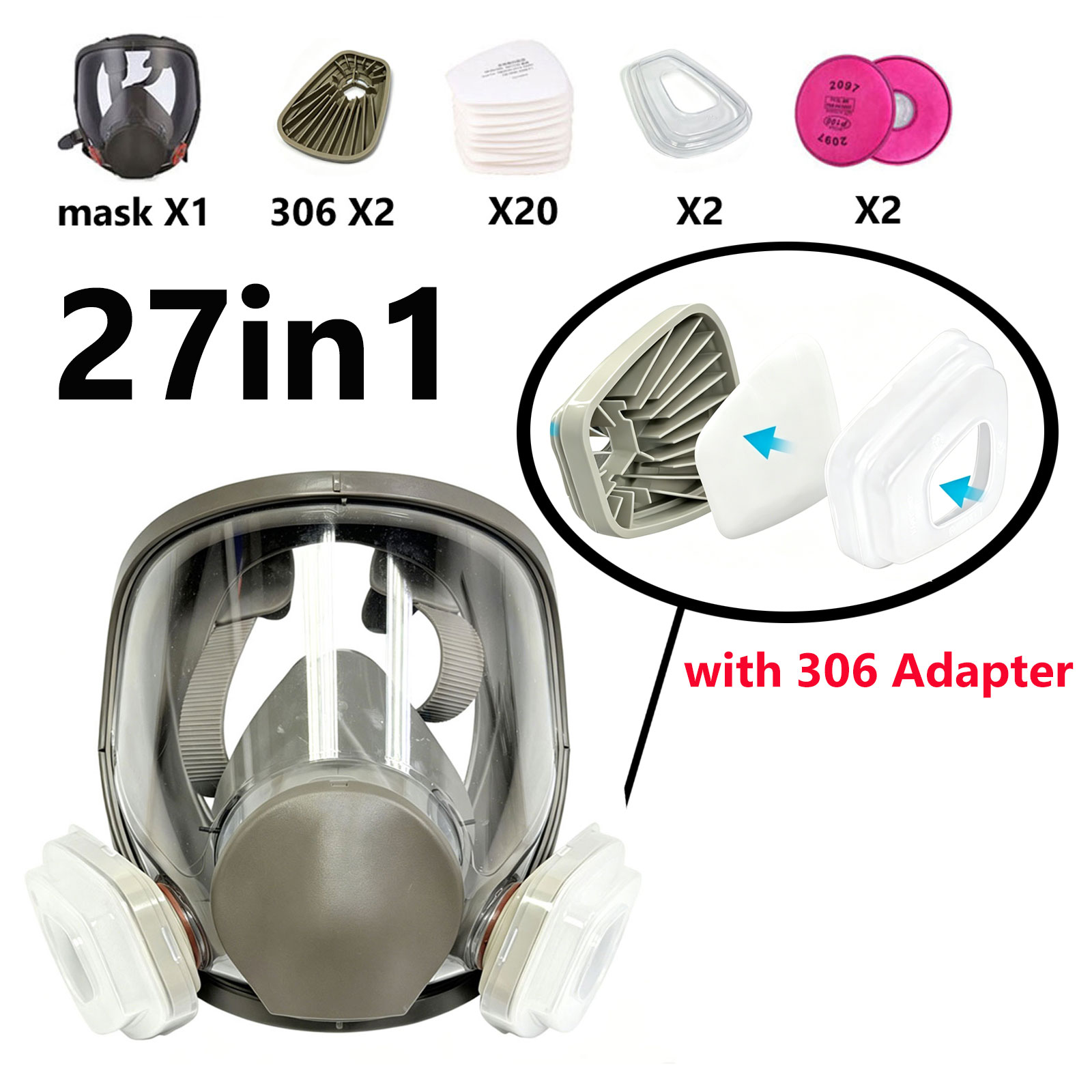 6800 Full Face Respirator with - Dust Mask Construction review and price